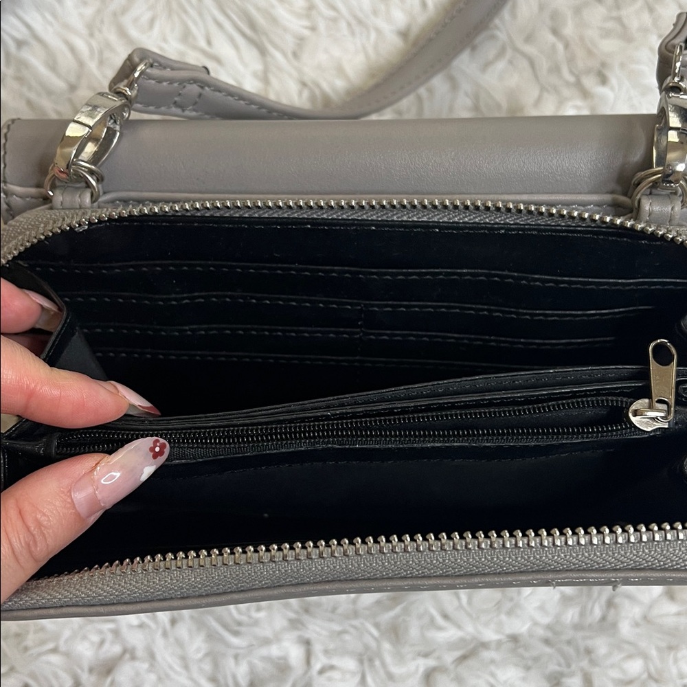 Nine West Gray Crossbody Purse Gifting Casual - Picture 7 of 15